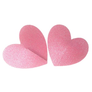 Baby Pink Glitter Heart Nipple Pasties Festival Costume Body Stickers Nipple Covers