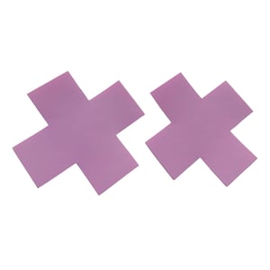Lilac Latex Cross X Nipple Pasties Rubber Pasties