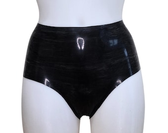 Shorty taille haute en latex, culottes / culottes