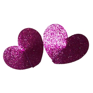 Pink Glitter Heart Nipple Pasties Festival Body Stickers Nipple Covers