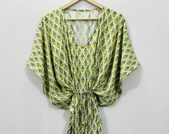 Long Size Silk Kaftan Dress, Boho Kaftan Dress, Luxury Silk Floral Long Size Kaftan, Resort Cover Up, Hippie Dress,
