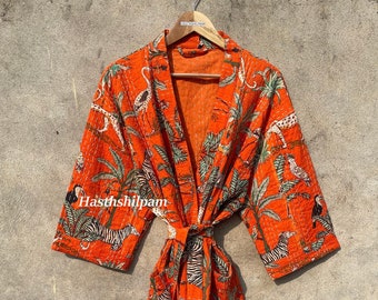 Soft cotton jacket, Kantha jacket, cotton jacket, long kantha jacket, handmade jacket, cotton robe, winter's robe