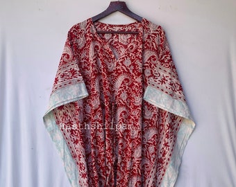 Cotton Kaftan, Indian Floral Kaftan, Long Caftan, Indian Cotton Caftan, Dress For to be Moms, Beach Cover up, Sleepwear, Indian Kaftan,