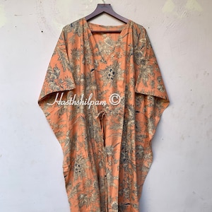 Indian Cotton kaftan, Cotton kaftan, Free size kaftan, Long Cotton kaftan, Soft Cotton Kaftan, Kaftan Dress