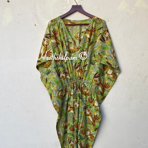 Indian Cotton kaftan, Cotton kaftan, Free size kaftan, Long Cotton kaftan, Soft Cotton Kaftan, Kaftan Dress