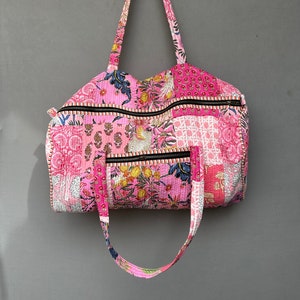 Baumwoll patchwork Einkaufstasche handgemacht Einkaufstasche gesteppte Tasche Einkaufstasche Kantha süsse Einkaufstasche