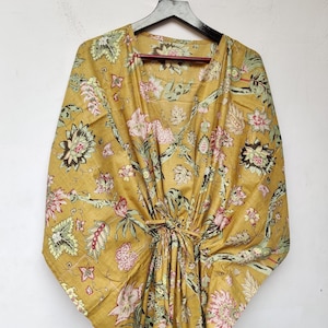 Indian Cotton kaftan, Cotton kaftan, Free size kaftan, Long Cotton kaftan, Soft Cotton Kaftan, Kaftan Dress