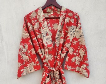 Cotton kimono robe, Indian kimono, robes for women,Dressing gown, one sized robes, ,Cotton Kimono, Beach Cover Up, Lounge Wear, Casual wear