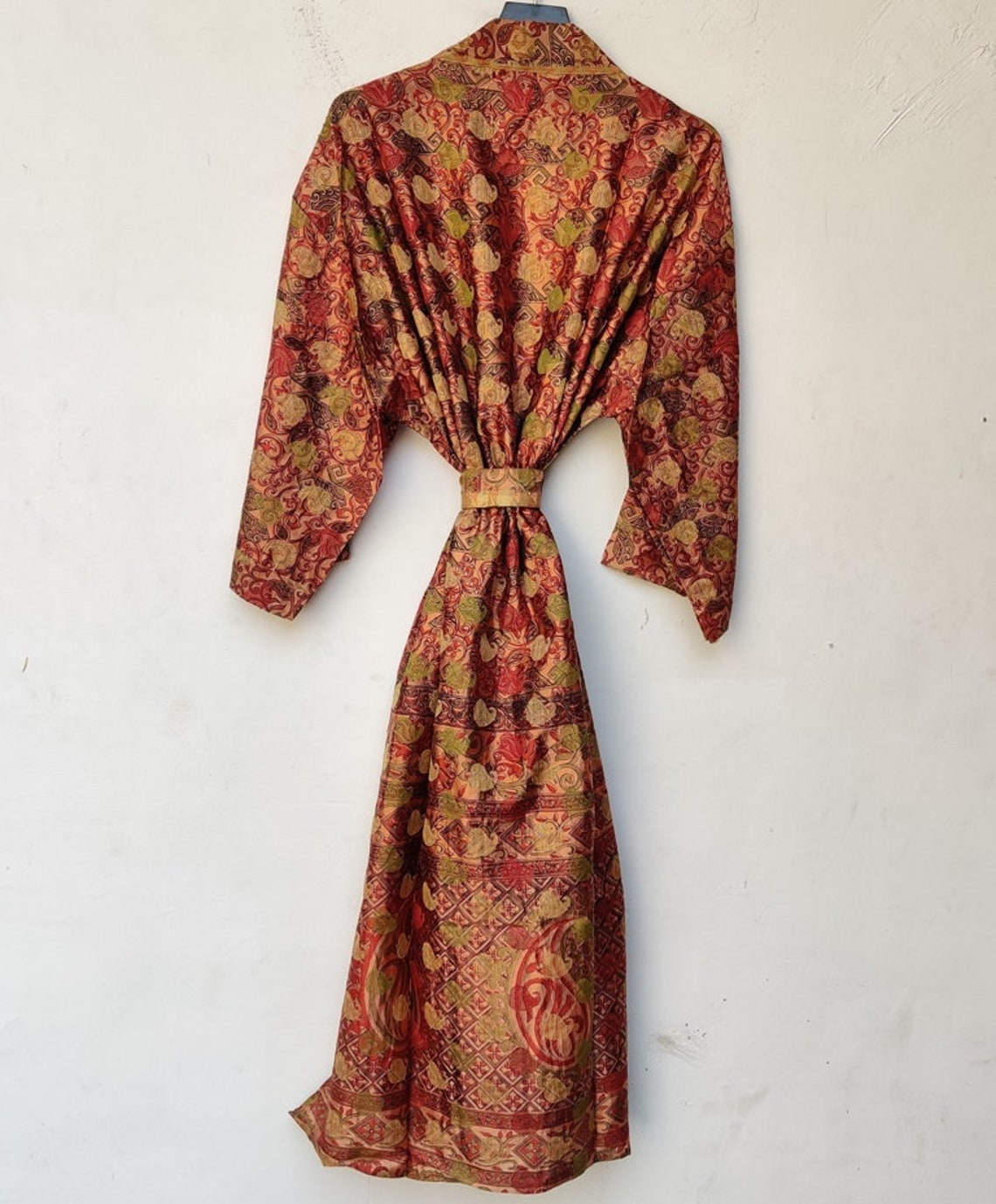 Indian Beautiful Silk Night Robe Silk Night Gown Women Robe | Etsy