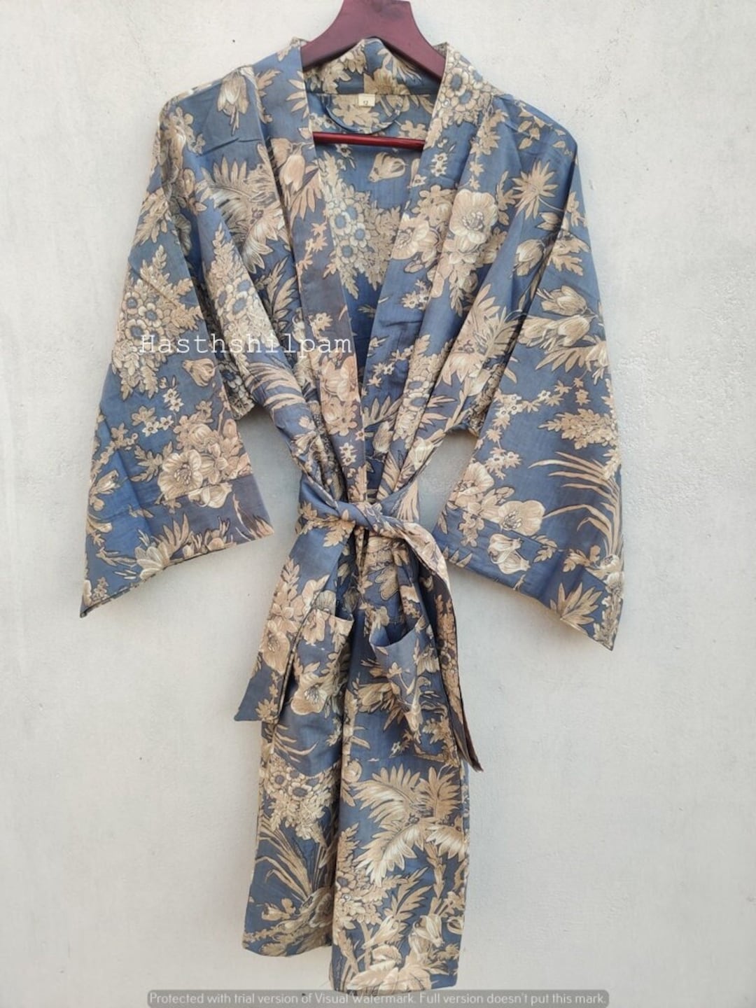 Chondon Robe 100% Cotton Kimono Robes Dress Women Men Wedding Bridesmaid Robe,shower ...