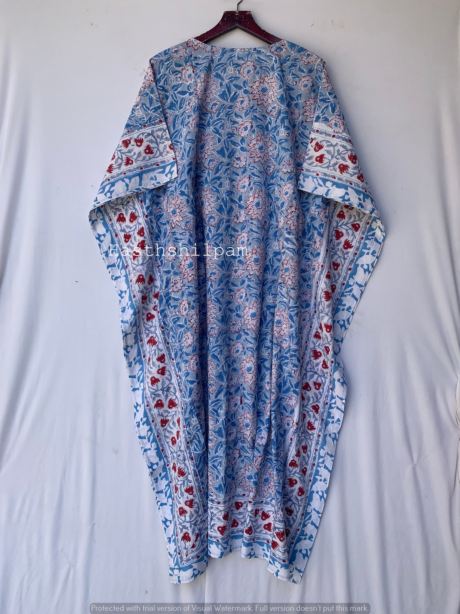 Cottton Kaftan Indian Cotton Caftancotton Lounge Kaftan Etsy