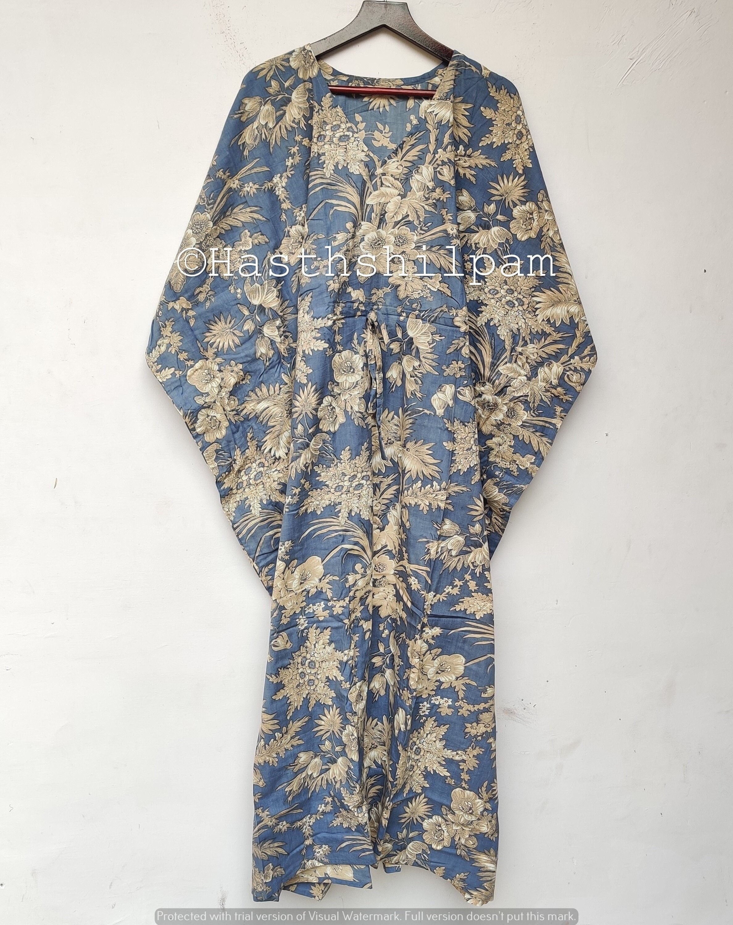 Indian Cotton kaftan, Cotton kaftan, Free size kaftan, Long Cotton kaftan, Soft Cotton Kaftan, Kaftan Dress