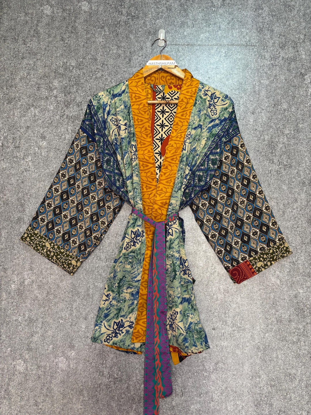 Silk Kimono Robe Japanese Styles Beach Cover_up Kimono Luxury Dress ...