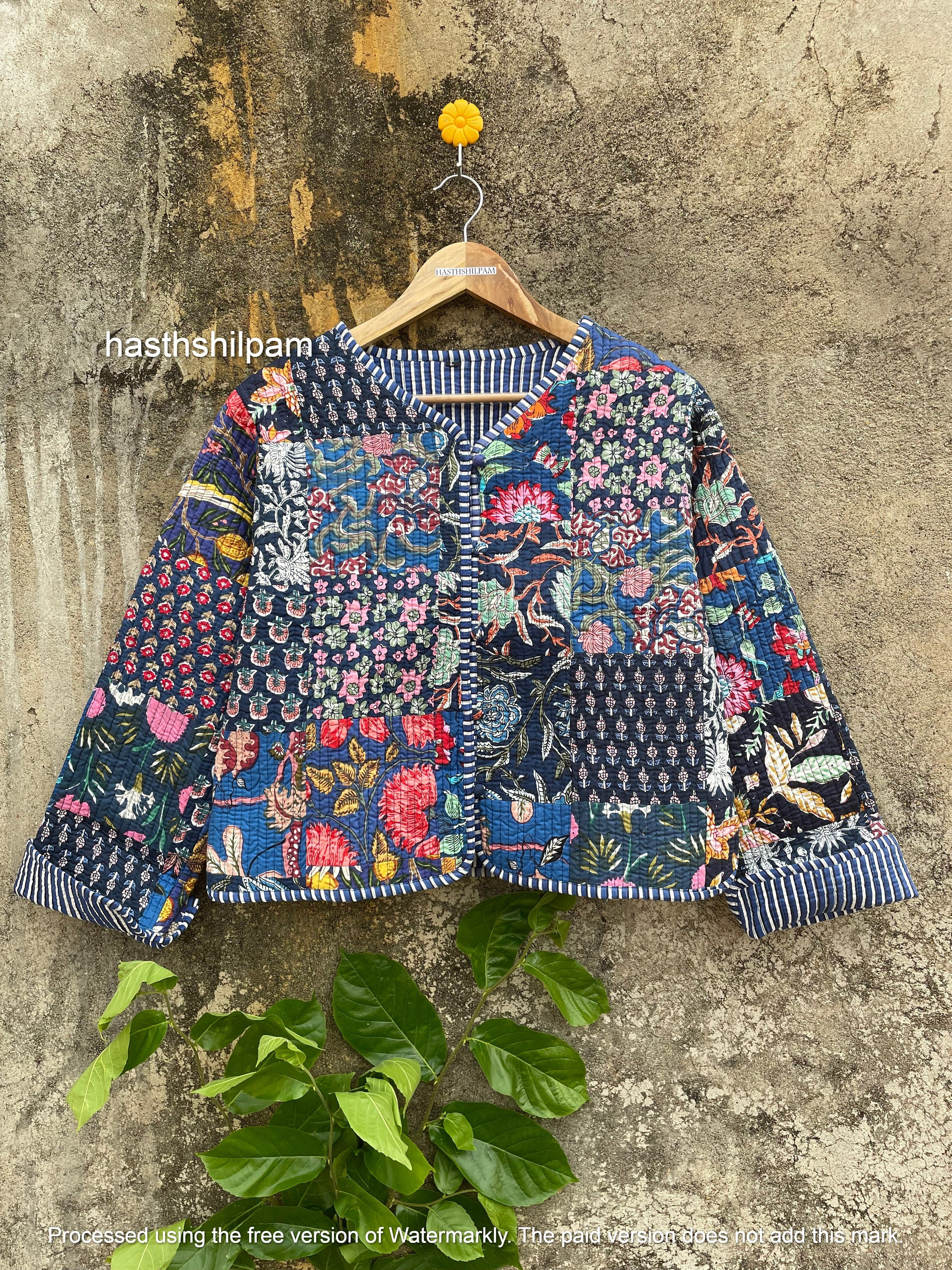 ジャケット・アウター ameri INDIA INDIA BLOCK PRINT JACKET Indian Block Print Quilted Jacket at ₹ 600/piece | Tote