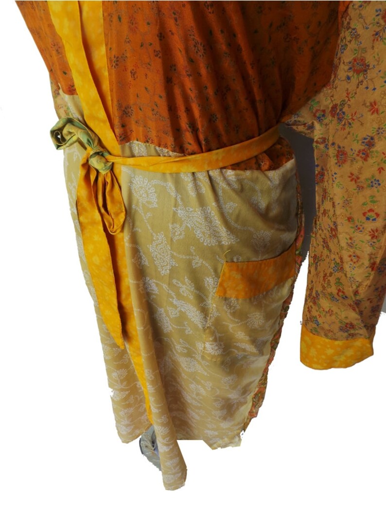 Nightdress Kimono Vintage Silk Sari robe Bathrobe kimono Sleepwear robe AK 104