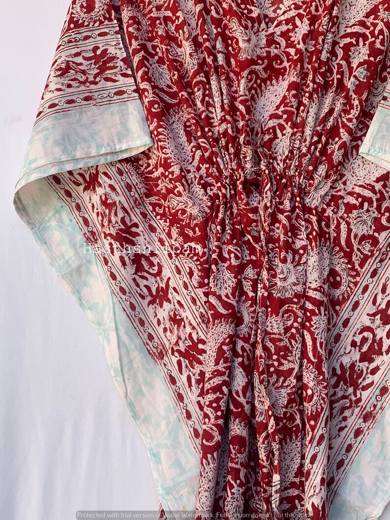 Cotton Kaftan Indian Floral Kaftan Long Caftan Indian Etsy