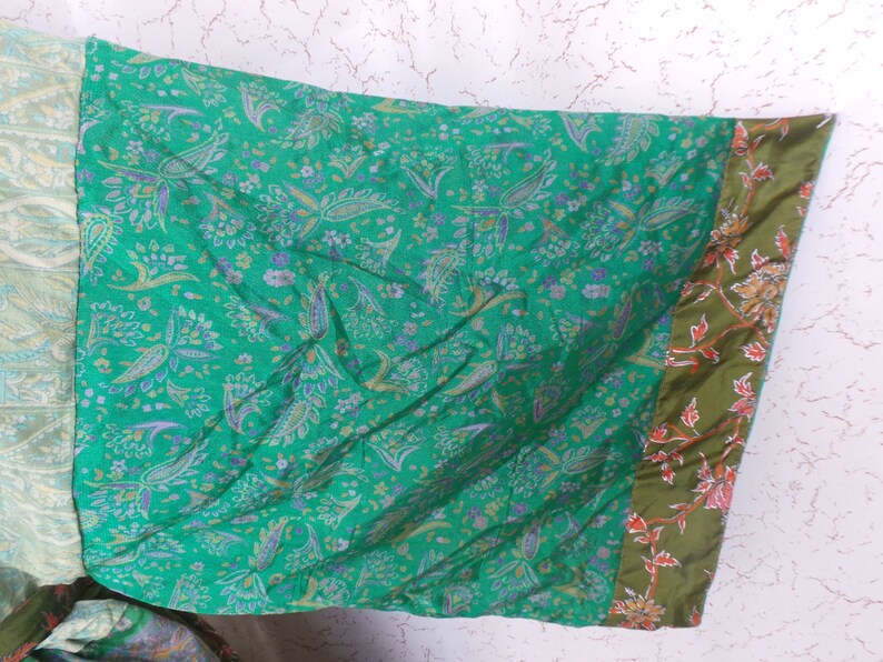 Nightdress Kimono Vintage Silk Sari robe Bathrobe kimono Sleepwear robe AK 85