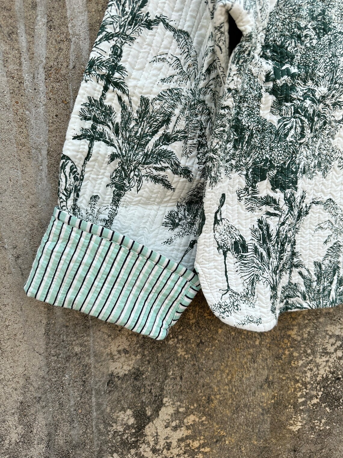 Short-Sleeve Quilted Jacket
