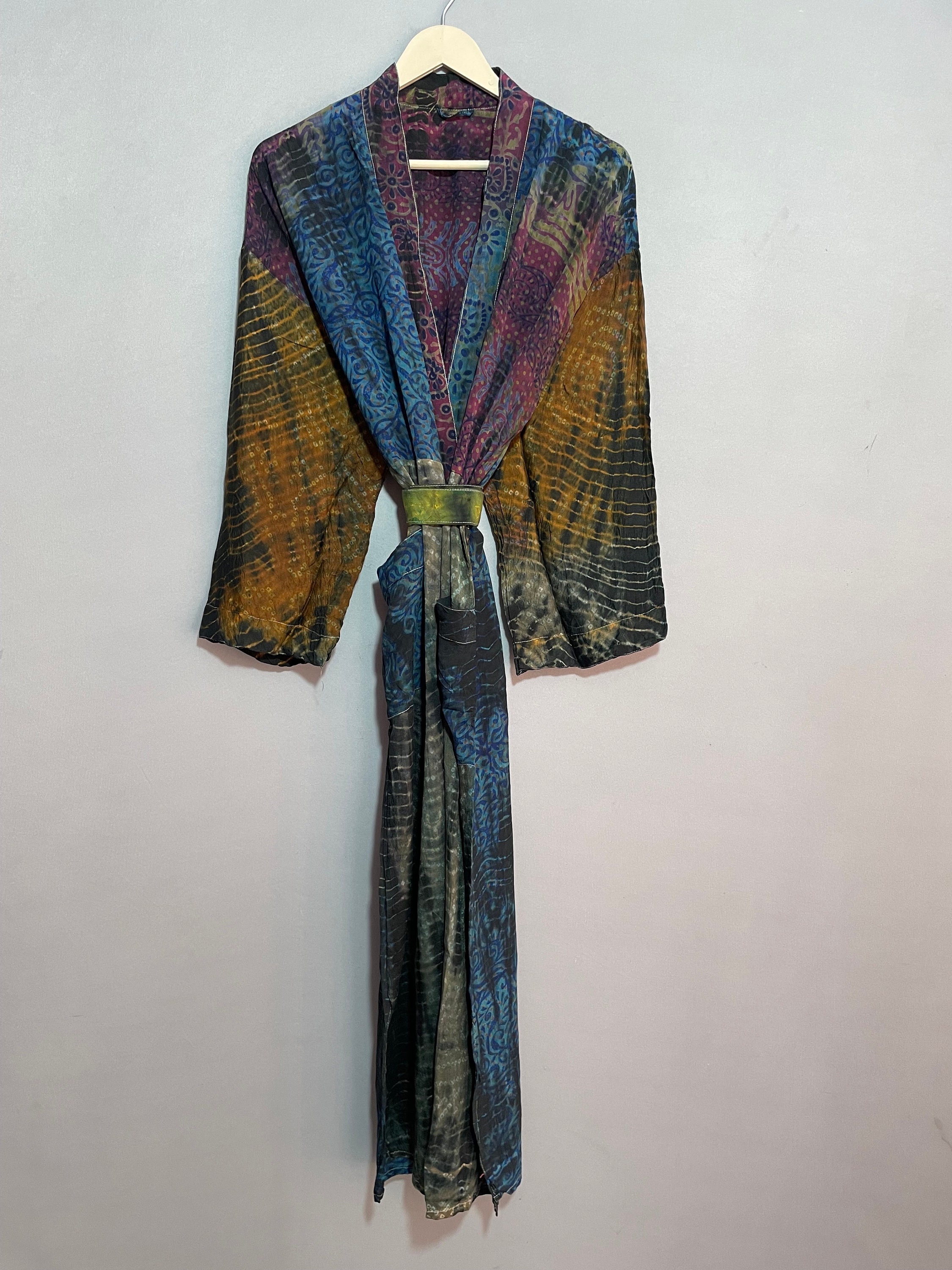 Lightweight Long Saree Robe Women's Beach Fashion Kimono - Etsy