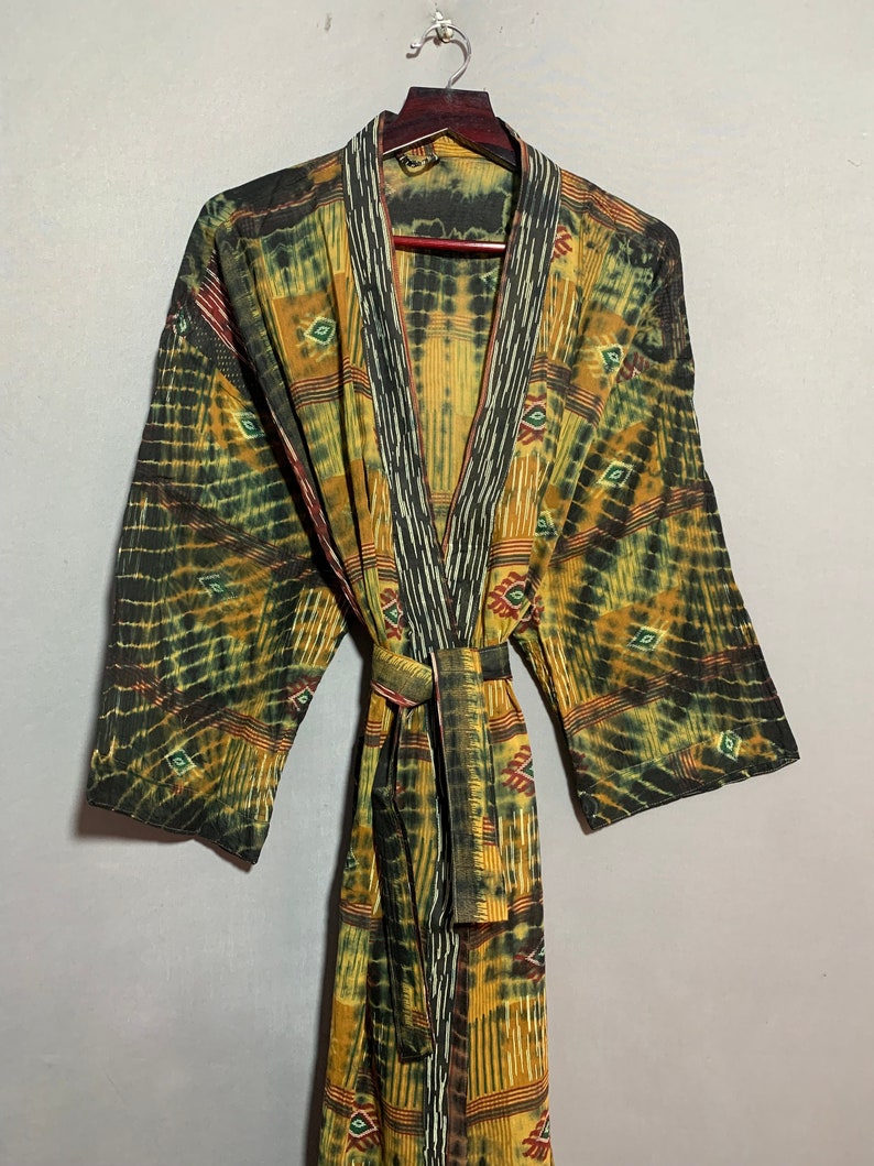 Recycled Sari Robes, Vintage Sari Kimono, Gift For Her, Nightwear Robe's, Long Sari Kimono, Hippie Robe's Gift For Her, image 1