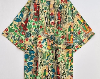 100% Cotton Kimono Robes Dress women men wedding bridesmaid Robe,Shower Maternity Robe Bath robe Dressing Gown gifts Beachwear long/short