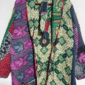 Handmade Patches Cotton Jacket's, Winter Long Styles Coat For Women, vintage Coat, afghan coat, suzani coat image 7