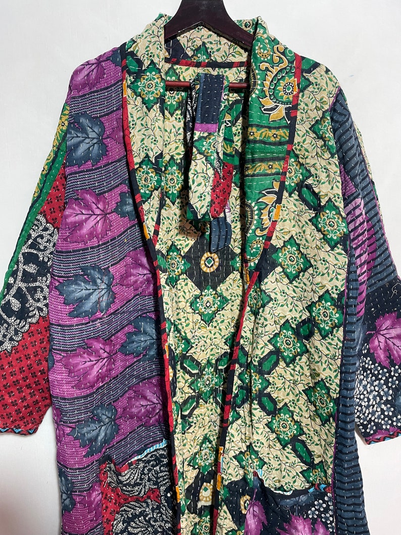 Handmade Patches Cotton Jacket's, Winter Long Styles Coat For Women, vintage Coat, afghan coat, suzani coat image 7