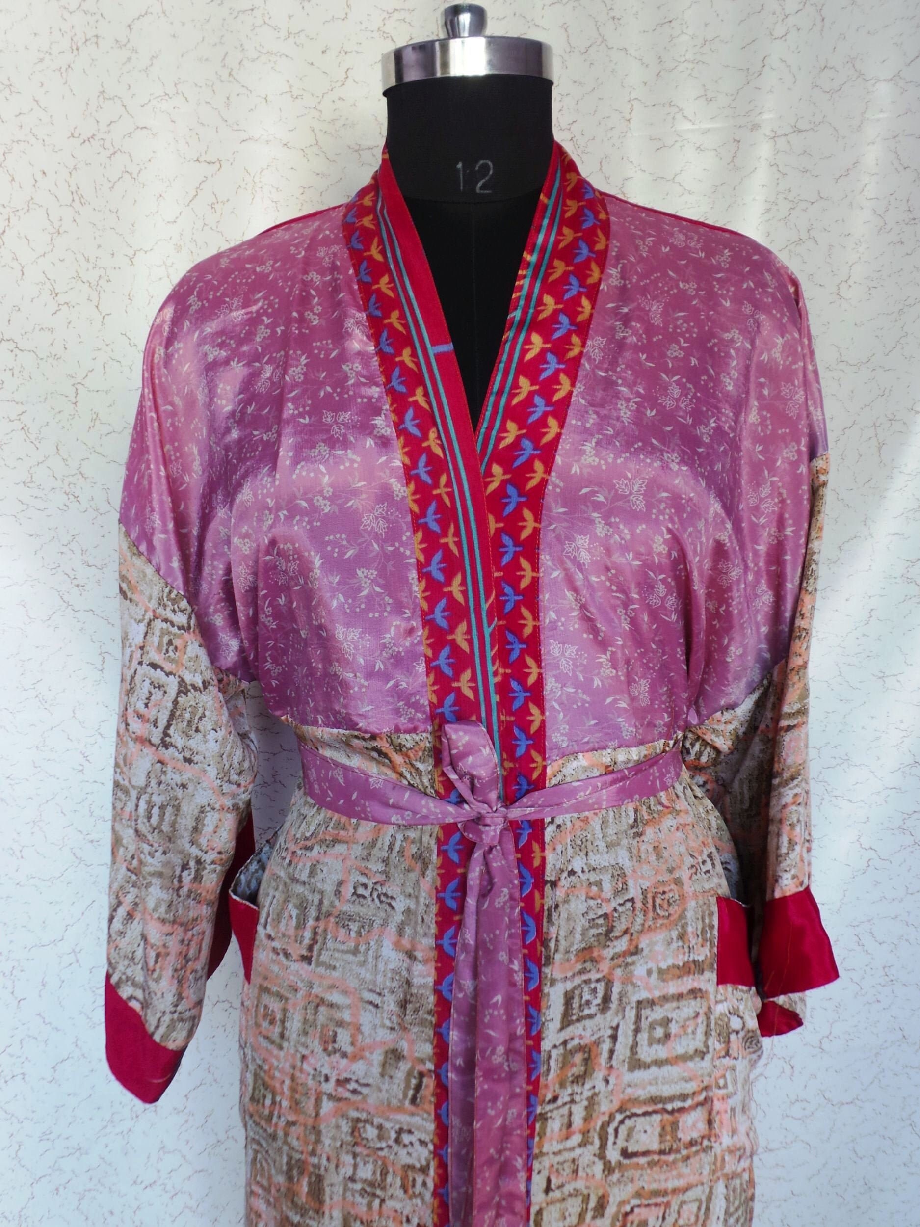 Indian Beautiful Silk Night Robe Silk Night Gown Women Robe Etsy