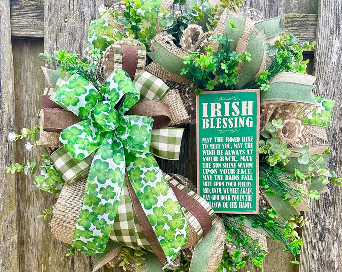 Irish Blessing Seidenschal 46x46cm - St. Patrick's Day Kopftuch Für Damen Als Halstuch & Bandana
