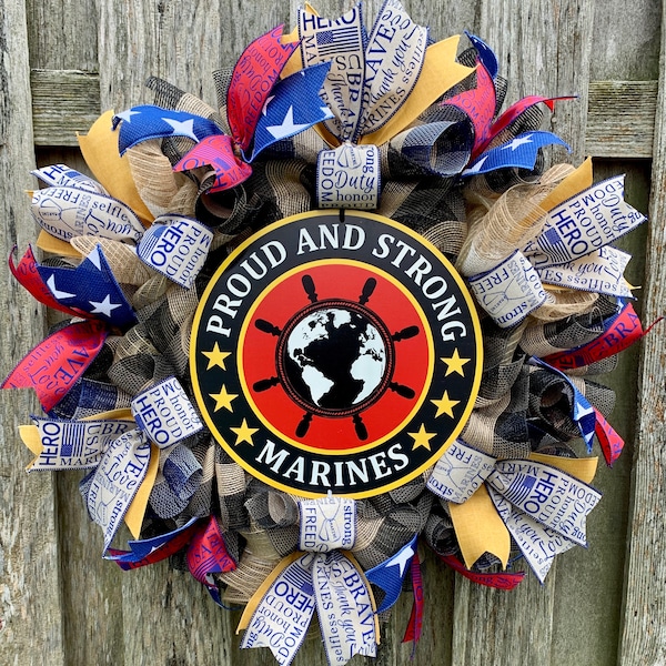 Marine Corps Wreath Etsy