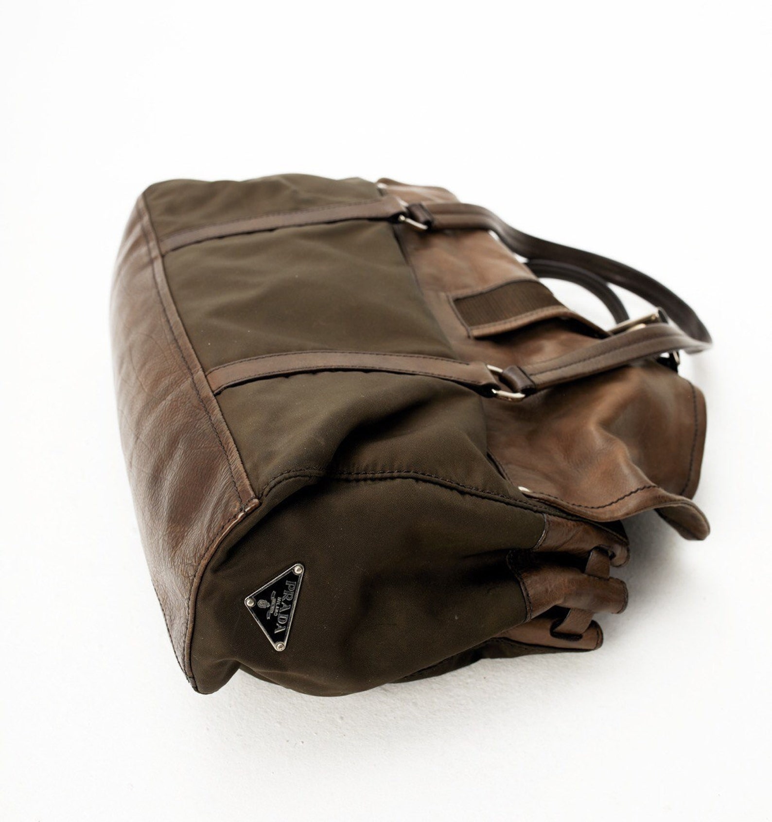 Prada 90s nylon and leather bag | Etsy
