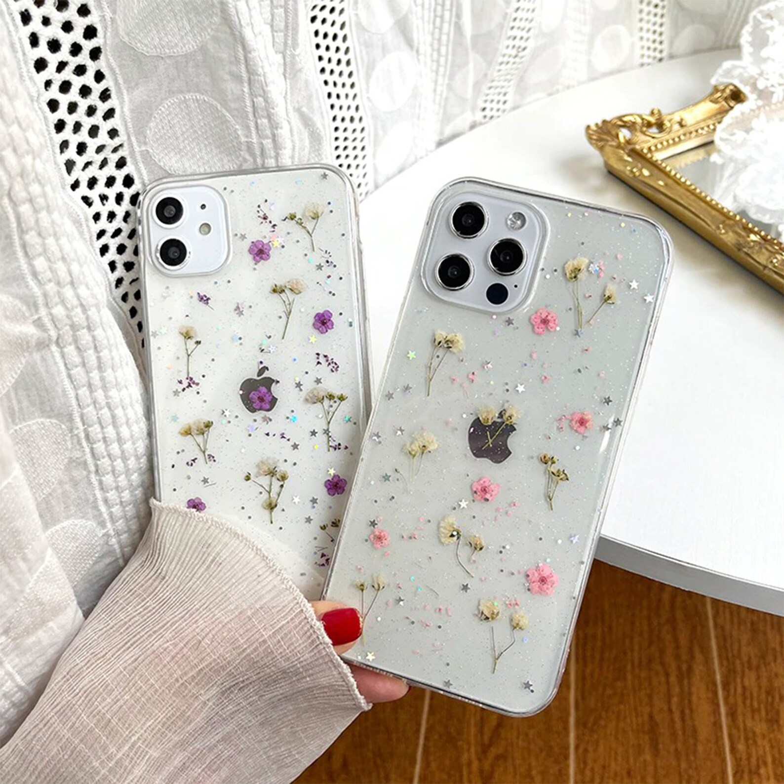 IPhone Flower Case Floral Pressed Dry Real Flowers Case Drop Etsy