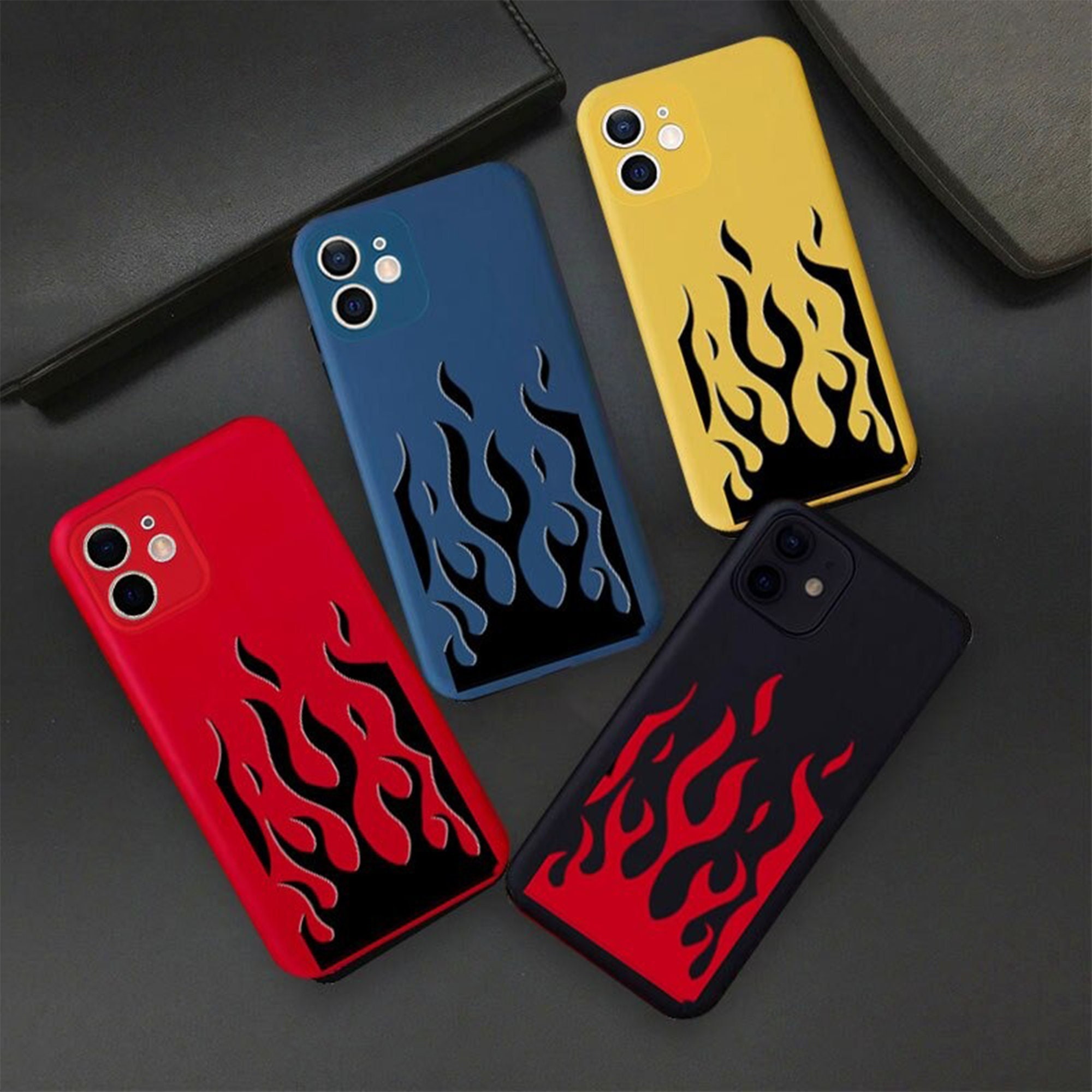 Flame Iphone Case For Men Women Cool Protective Phone Cases Etsy Uk