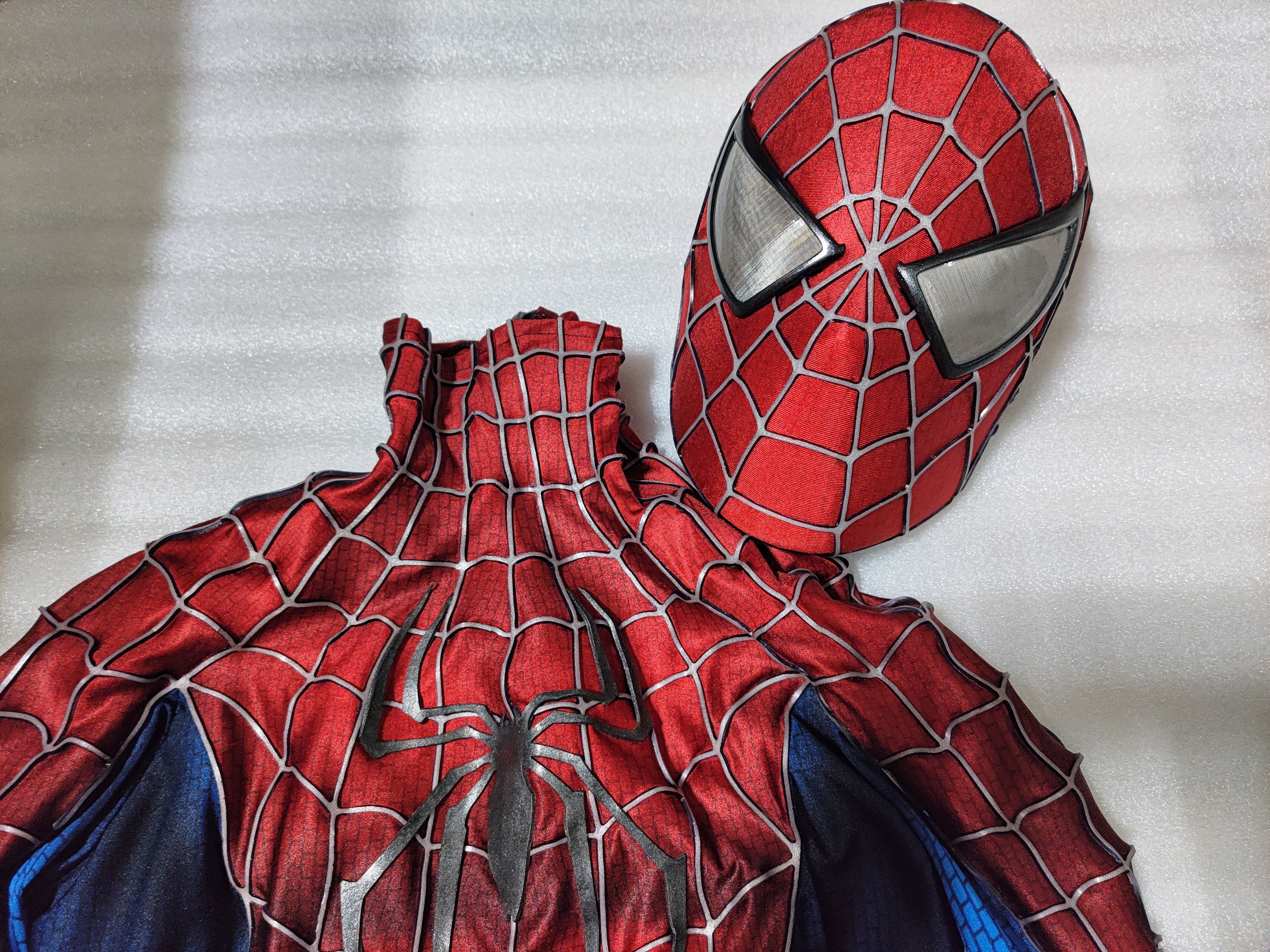 Spiderman Mask Sam Raimi Spider Man Upgraded Mask Adults With Faceshell &  3D Webbing Spiderman Cosplay Costume, Wearable Movie Prop Replica 