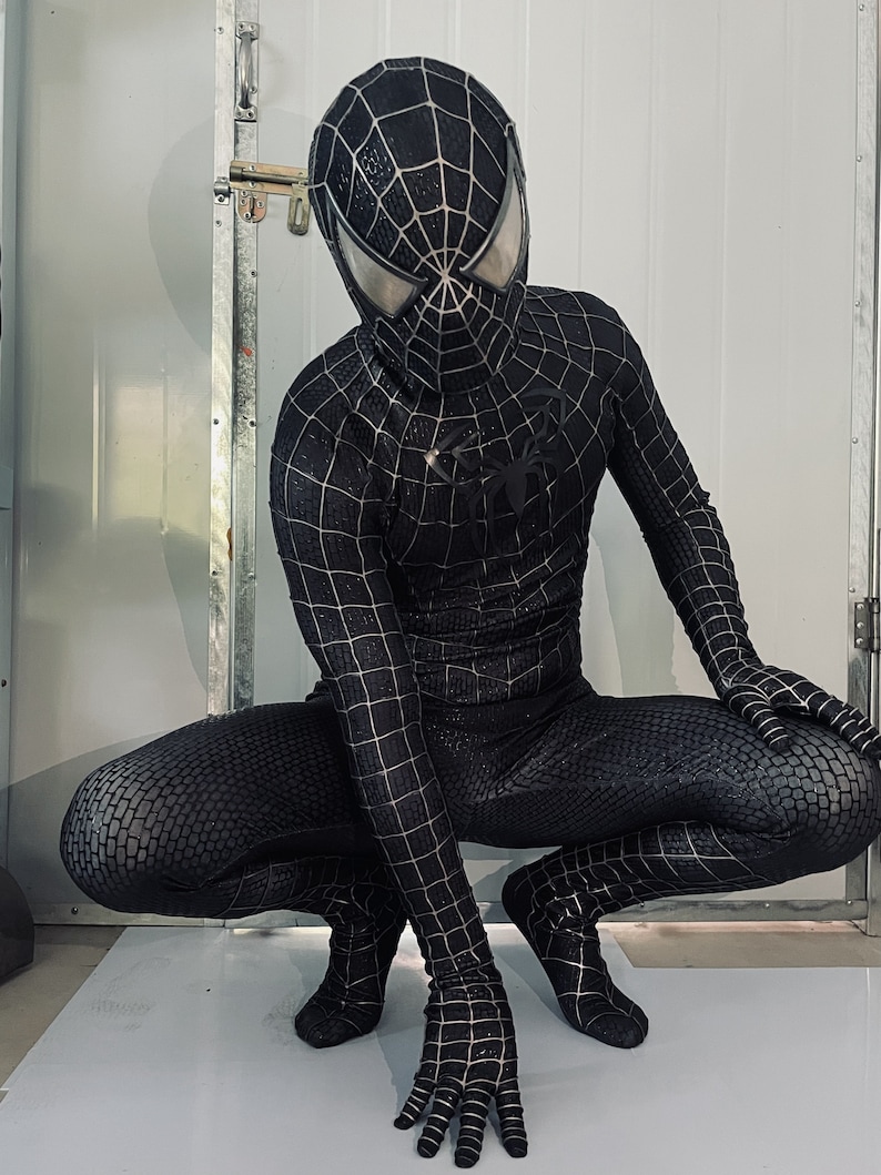 Venom Black Spiderman Suit Costume Cosplay Sam Raimi Venom Etsy