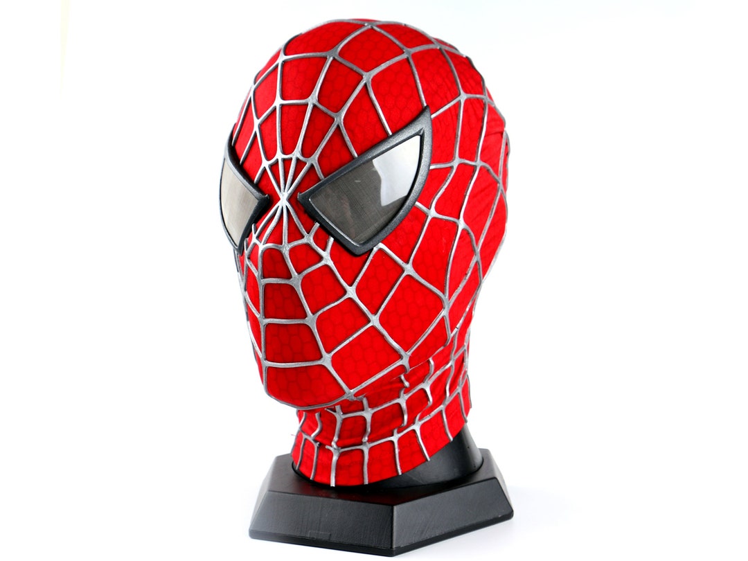 Máscara Spiderman en tela con ojos acrílicos sin faceshell