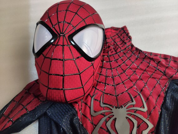 The Amazing Spiderman Mask Amazing Spiderman 2 Cosplay Mask With Faceshell  and Lenses Amazing Spider-man Wearable Movie Prop Replica 