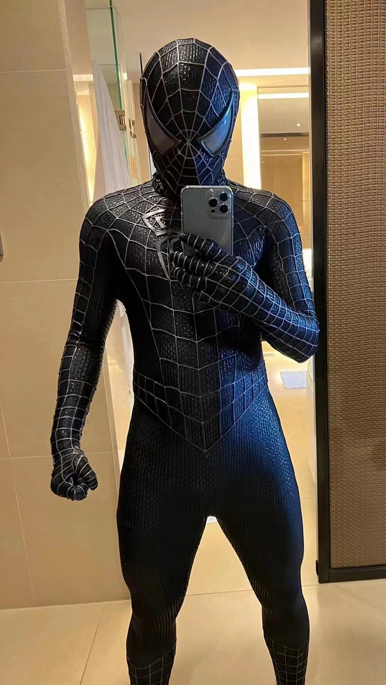 Venom Black Spiderman Suit Costume Cosplay Sam Raimi Venom Etsy
