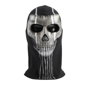 MWII Ghost Mask 2022 COD Cosplay Airsoft Tactical Skull Full Mask