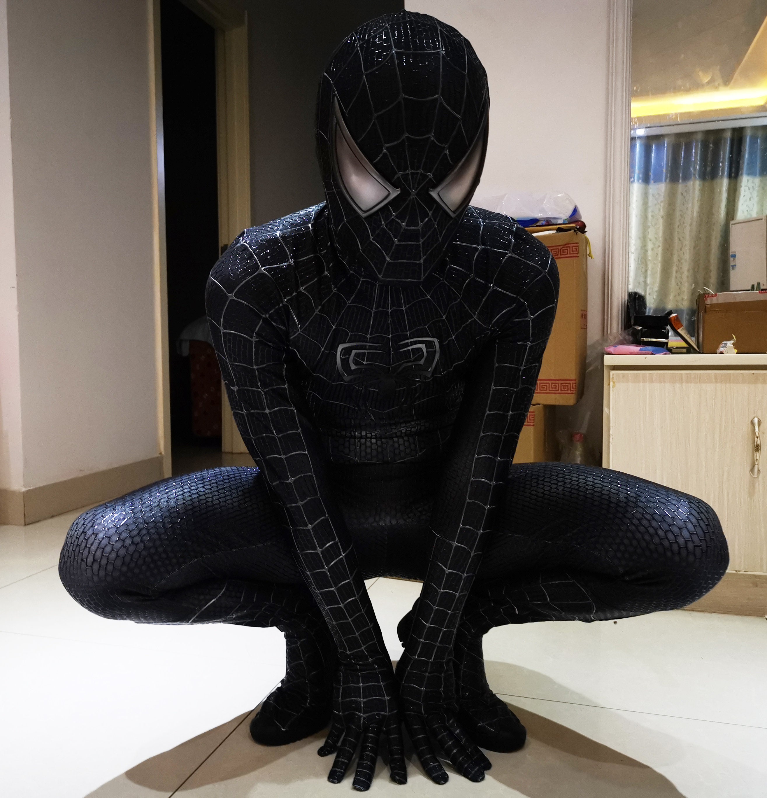Black Spiderman Suit Sam Raimi Black Spider-Man Costume with | Etsy