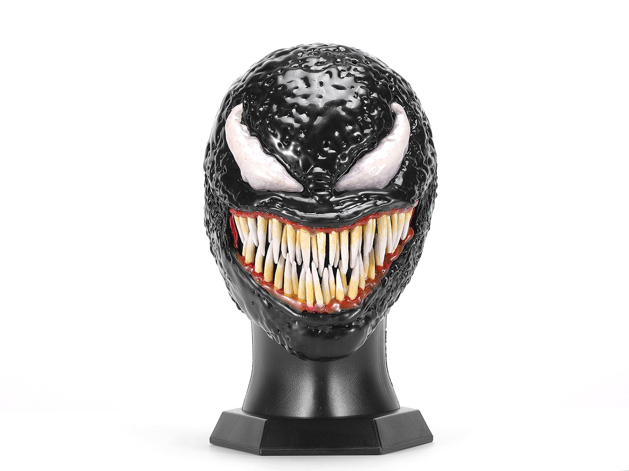 Venom 2 Mask, Venom 2 Casco, Venom Mask Cosplay, Marvel Black Symbiote Face  Mask, 1: 1 Life Size Custom Wearable Movie Prop Replica -  Italia