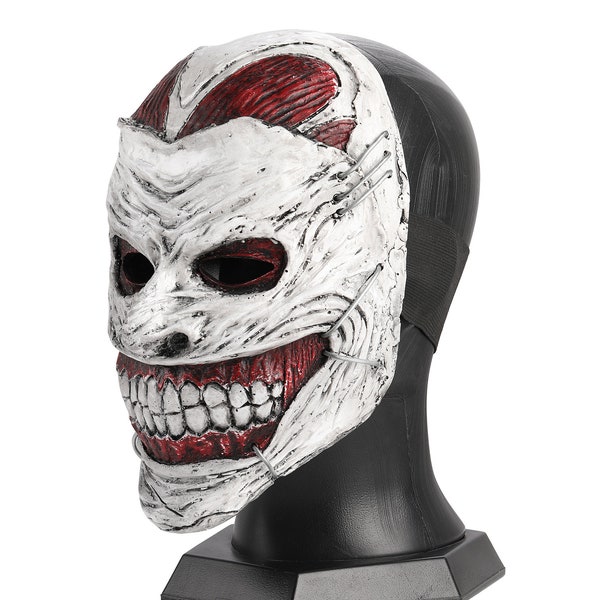 Masque de Joker Masque de clown Mort de la famille Masque de Joker Horror Party Casque de cosplay effrayant 1: 1 Réplique de prop de bande dessinée portable grandeur nature
