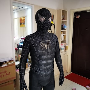 Black Spiderman Suit Sam Raimi Black Spider-man Costume With Faceshell ...