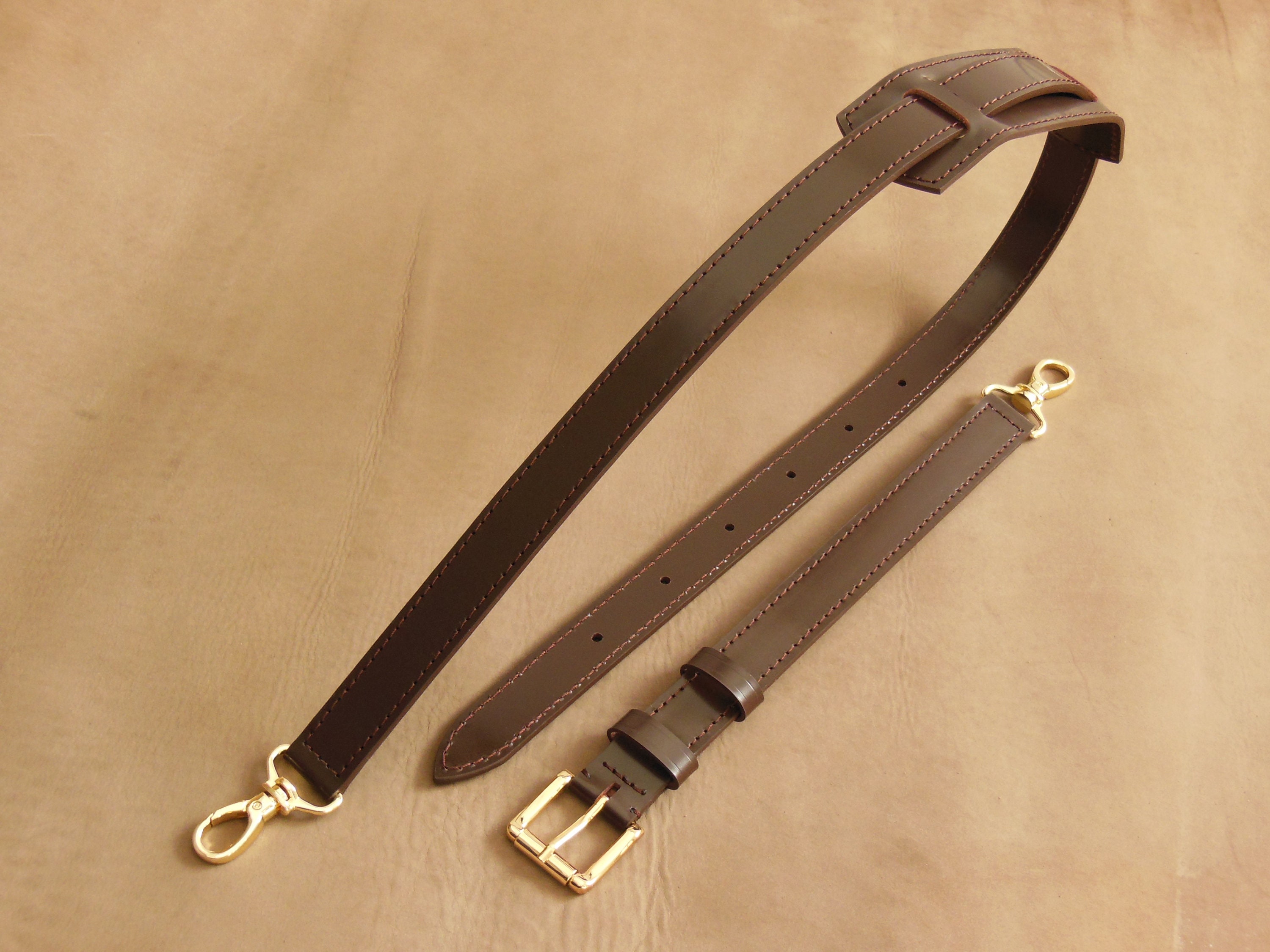 LOUIS VUITTON Vachetta 25mm Adjustable Keepall Shoulder Strap 1302329