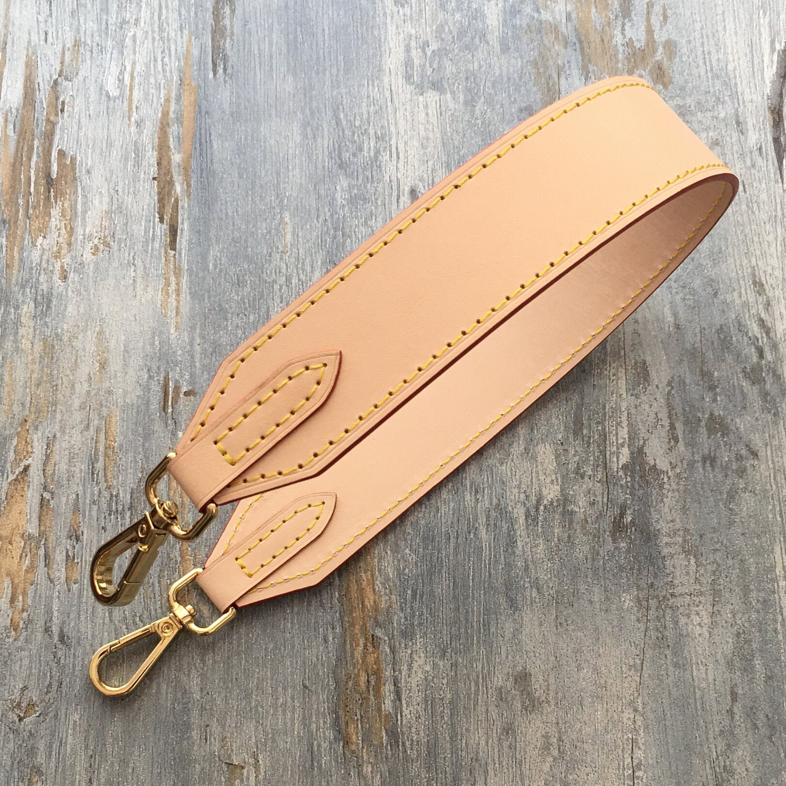 Handmade by ValueBeltsPlus VBP Vachetta Leather Strap Extenders Extensions - Choice of 3 Lengths Chocolate / Gold Tone / 10 inch