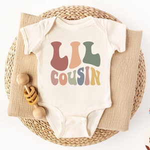Little Cousin Baby Body, Natural Body, Retro Baby Boy Bodysuit, Cousin Natural Bodysuit, Natural Body, Best Gift