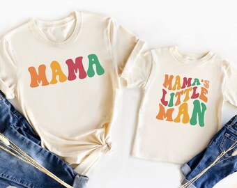 Passendes Hemd für Mama und Mamas kleinen Mann, T-Shirt für Mama und Sohn, passende Hemden für Mama und Sohn, Outfits für Mama und kleinen Mann, natürliche T-Shirts