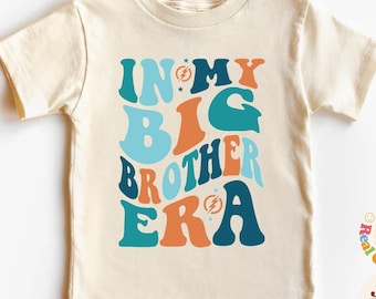 À l'époque de mon grand frère, faire-part de naissance, chemise grand frère, corps grand frère, annonce de grossesse frère, grand frère tout-petit, chemise tout-petit