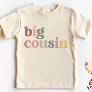 Big Cousin Kids Shirt, Big Cousin Announcement, Middle Cousin Retro Shirt,  Matching Cousin Natural Shirt, Toddler & Youth Tee