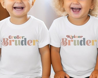Großer Bruder Toddler Shirt, Pregnancy Reveal Shirt, Cute Retro Kids Shirt, Natural Kleiner Bruder Baby Shirt, Großer Bruder Kids Shirt